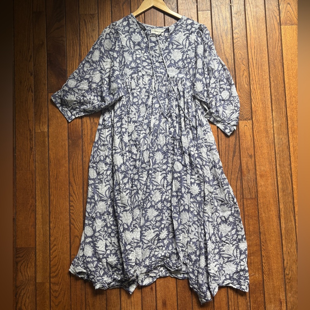 Daughters of India Blue Kyra Midi Dress